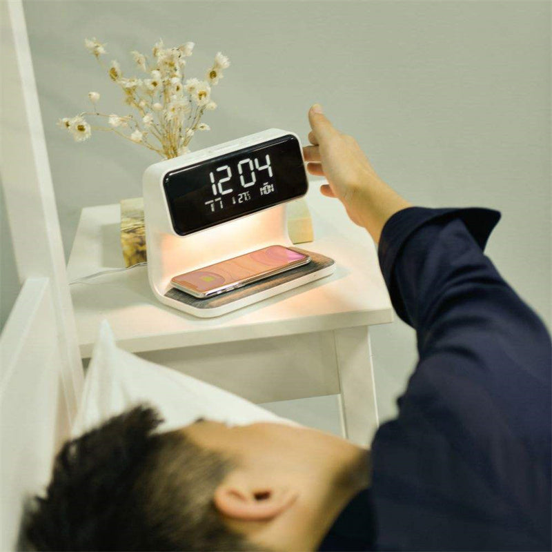 3 In 1 Bedside Lamp Wireless Charger