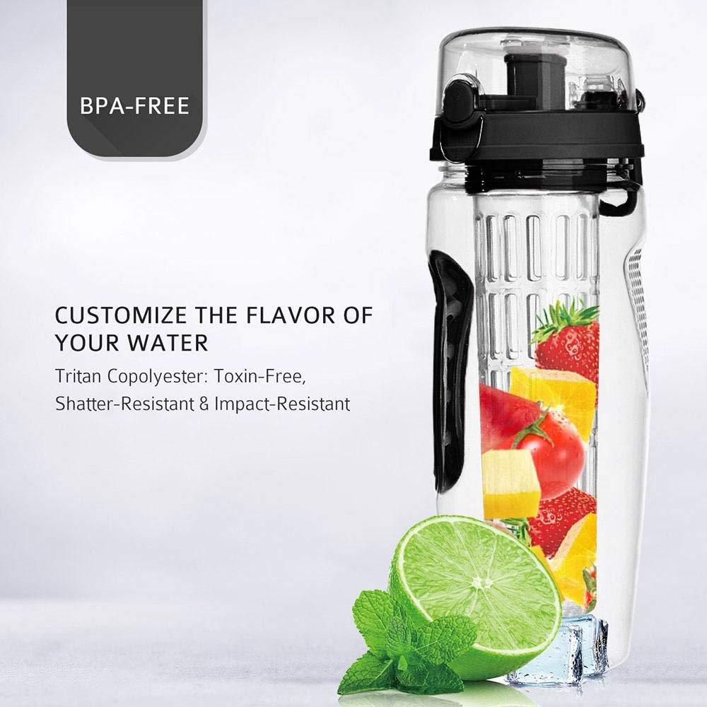 PureFusion 1000ml BPA-Free Fruit Infuser Water Bottle