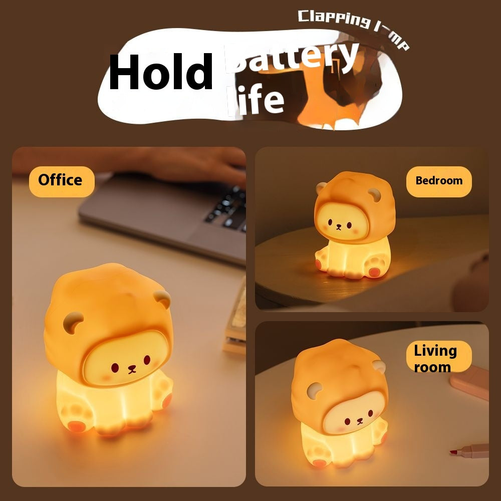 Cozy Lion Night Light – Rechargeable & Dimmable Lamp
