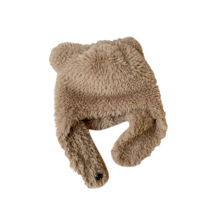 Cute Bear Ear Hat Warm Plush Ear Protector