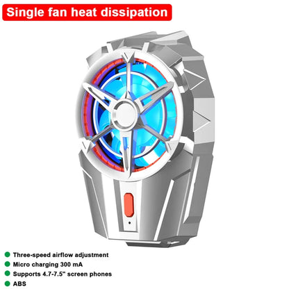 Mobile Phone Cooler Dual RGB Cooling Fan