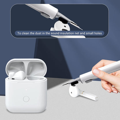 2022 New Cleaner Kit for Airpods Pro and 1/2 Multifunction Cleaning Pen with Soft Brush for Bluetooth Earphones Case (White2.0)